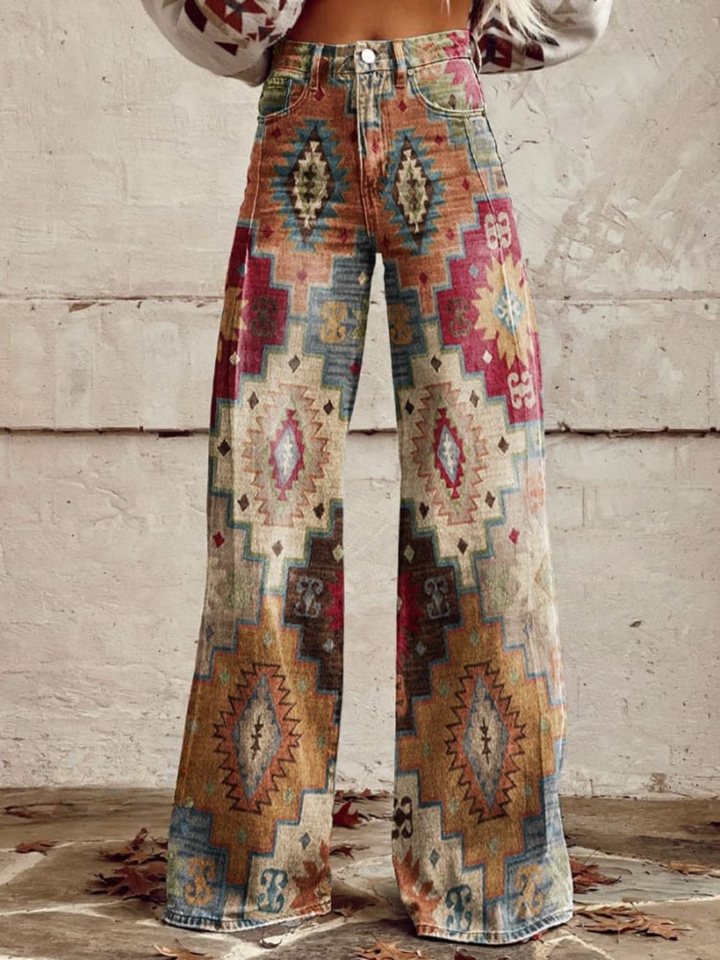 Sarah - Vintage Boho Wijde Broek