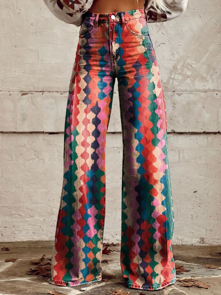 Kiara - Bohemian Retro Wijde Broek